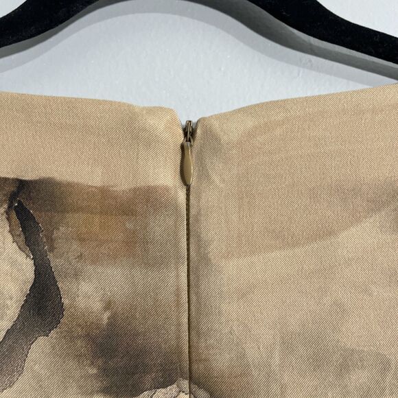 Connected Apparel Women’s 8 Brown Floral Dress Artistic Print Unique Pattern - Picture 7 of 9